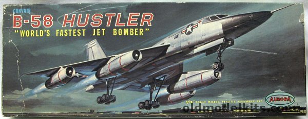 Aurora 1/76 Convair B-58 Hustler, 375-250 plastic model kit